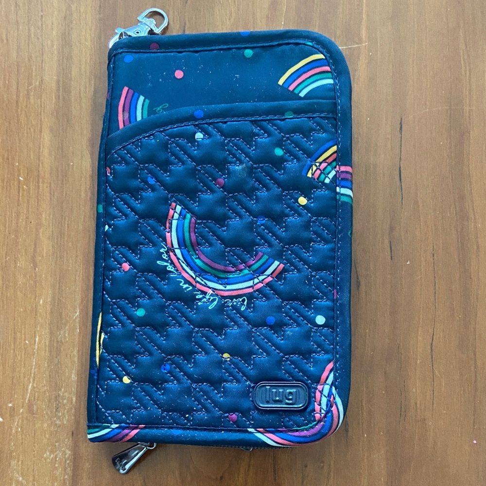 Lug Rainbow Navy Quilted Wallet